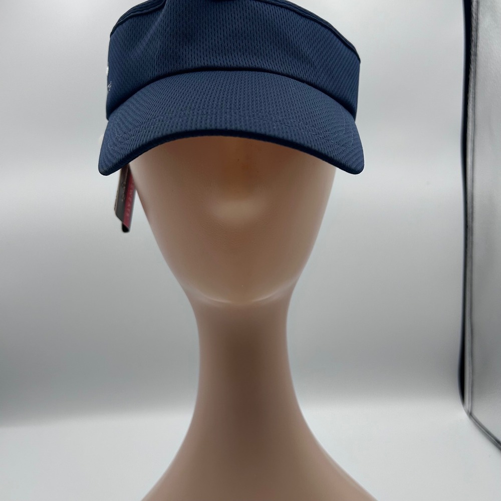 Headsweats Supervisor Performance Running Visor Navy Blue White Elastic Back NEW